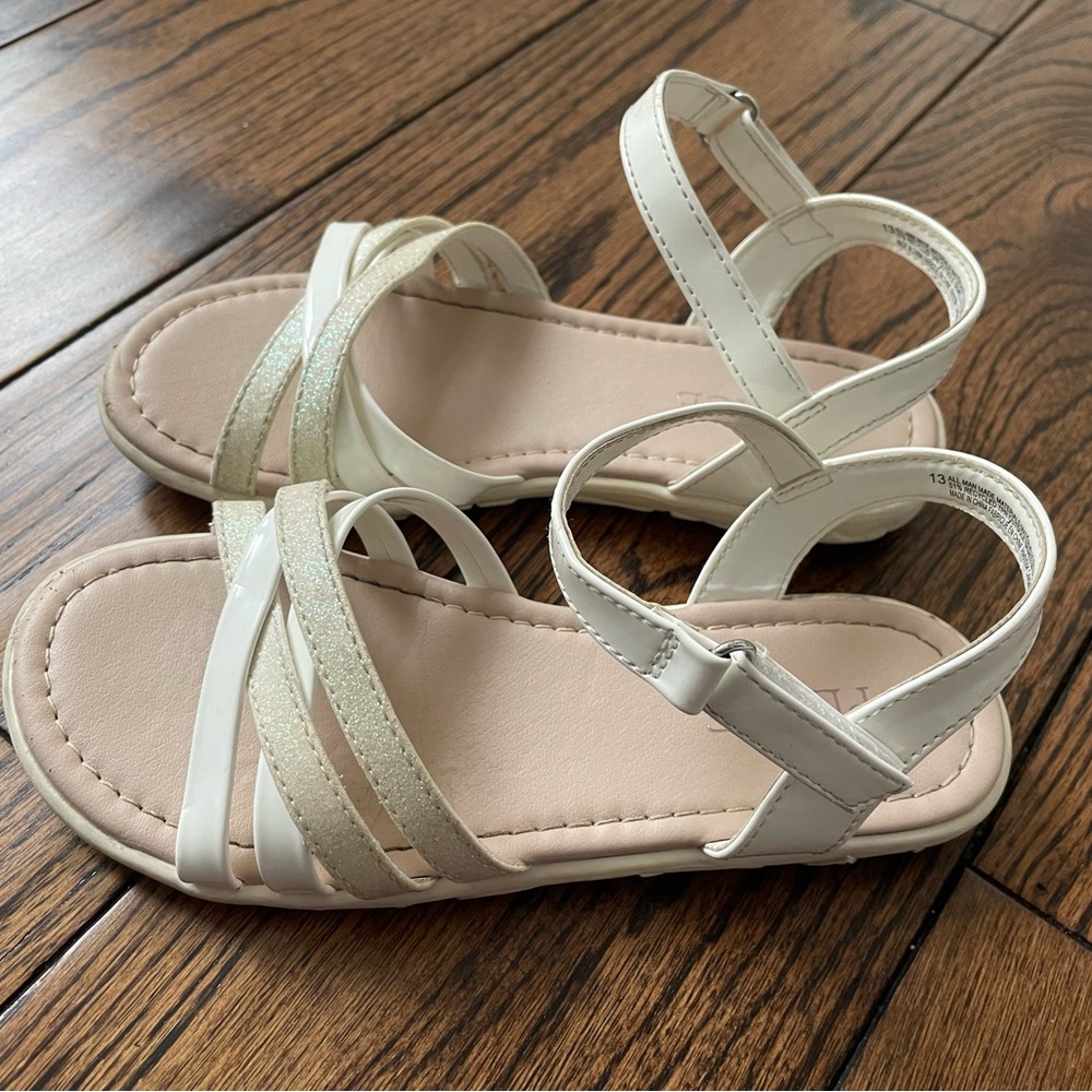 The Children's Place White and Cream Sandals